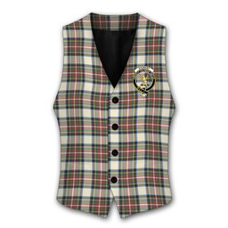 ScotsTee Shop Scottish Stewart Dress Ancient SC Crest Tartan Waistcoat Sleeveless Suit Vest