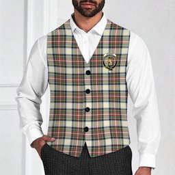 ScotsTee Shop Scottish Stewart Dress Ancient SC Crest Tartan Waistcoat Sleeveless Suit Vest