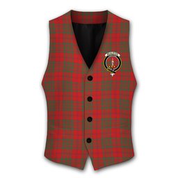 ScotsTee Shop Scottish McAlister of Glenbarr Modern Crest Tartan Waistcoat Sleeveless Suit Vest