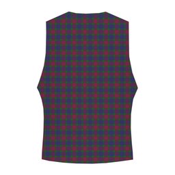 ScotsTee Shop Scottish Mar Dress - TD Crest Tartan Waistcoat Sleeveless Suit Vest