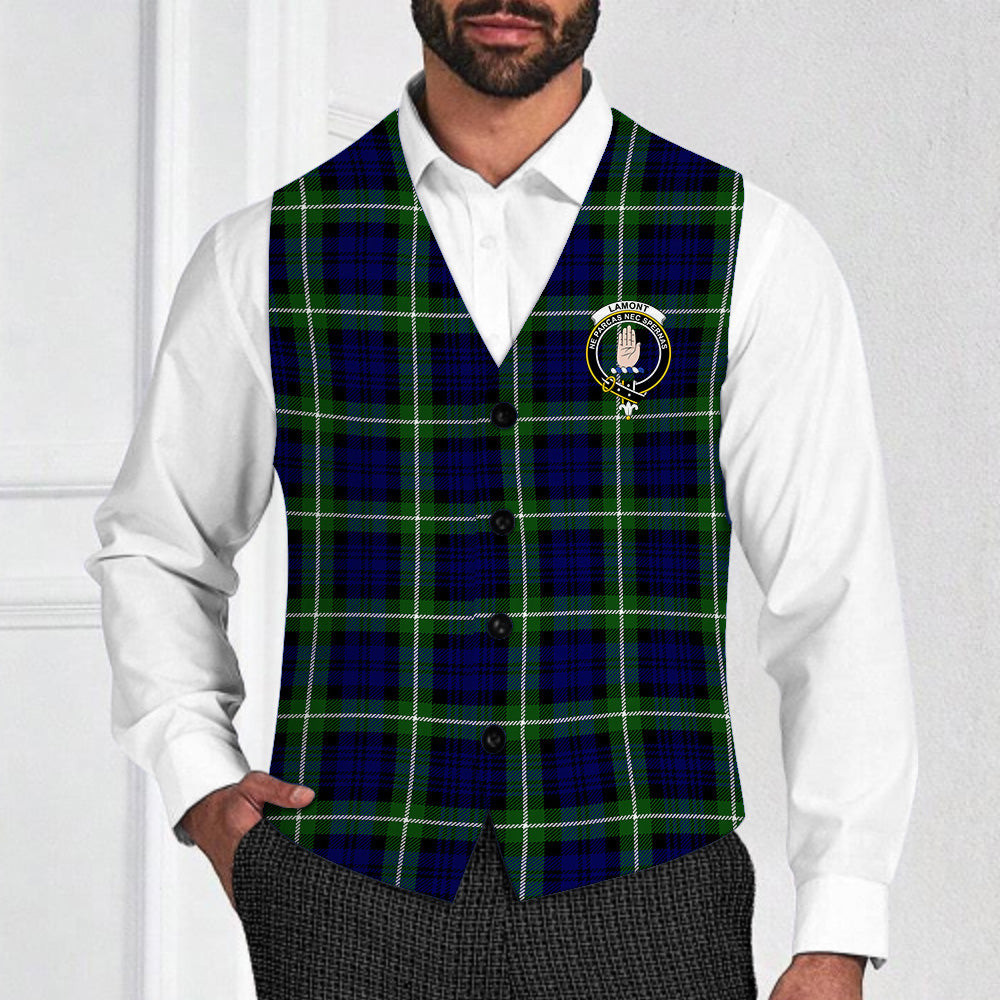 ScotsTee Shop Scottish Lamont Modern Crest Tartan Waistcoat Sleeveless Suit Vest