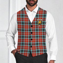 ScotsTee Shop Scottish McTavish Ancient Crest Tartan Waistcoat Sleeveless Suit Vest