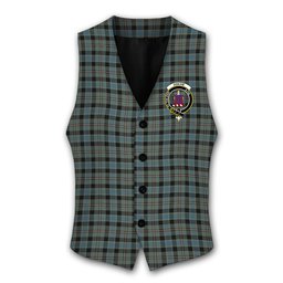 ScotsTee Shop Scottish Ogilvie of Inverarity – VS 1 Crest Tartan Waistcoat Sleeveless Suit Vest