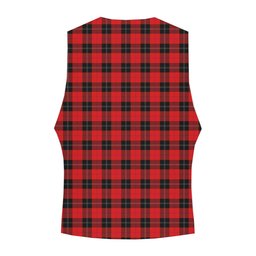 ScotsTee Shop Scottish Ramsay of Dalhousie (Ramsay Red) Modern Crest Tartan Waistcoat Sleeveless Suit Vest