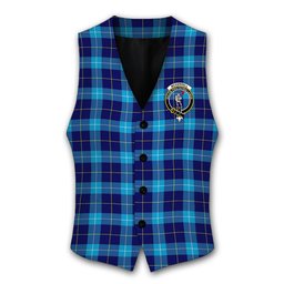 ScotsTee Shop Scottish McKerrell Crest Tartan Waistcoat Sleeveless Suit Vest