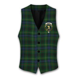 ScotsTee Shop Scottish Stewart Hunting Modern Crest Tartan Waistcoat Sleeveless Suit Vest