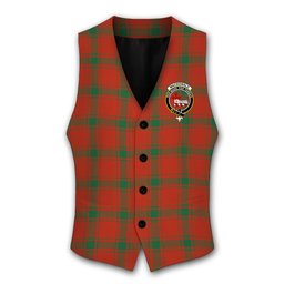 ScotsTee Shop Scottish MacDonald of Sleat Ancient Crest Tartan Waistcoat Sleeveless Suit Vest
