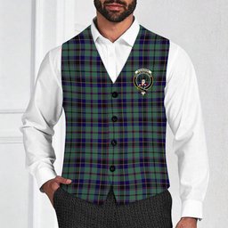 ScotsTee Shop Scottish Stevenson Crest Tartan Waistcoat Sleeveless Suit Vest