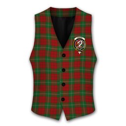ScotsTee Shop Scottish Lennox Crest Tartan Waistcoat Sleeveless Suit Vest