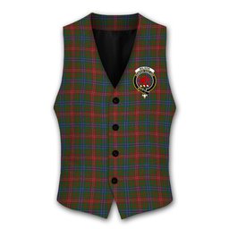 ScotsTee Shop Scottish Wilson Janet Crest Tartan Waistcoat Sleeveless Suit Vest