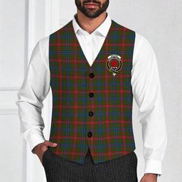 ScotsTee Shop Scottish Wilson Janet Crest Tartan Waistcoat Sleeveless Suit Vest