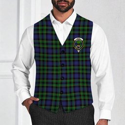 ScotsTee Shop Scottish Mowat Crest Tartan Waistcoat Sleeveless Suit Vest