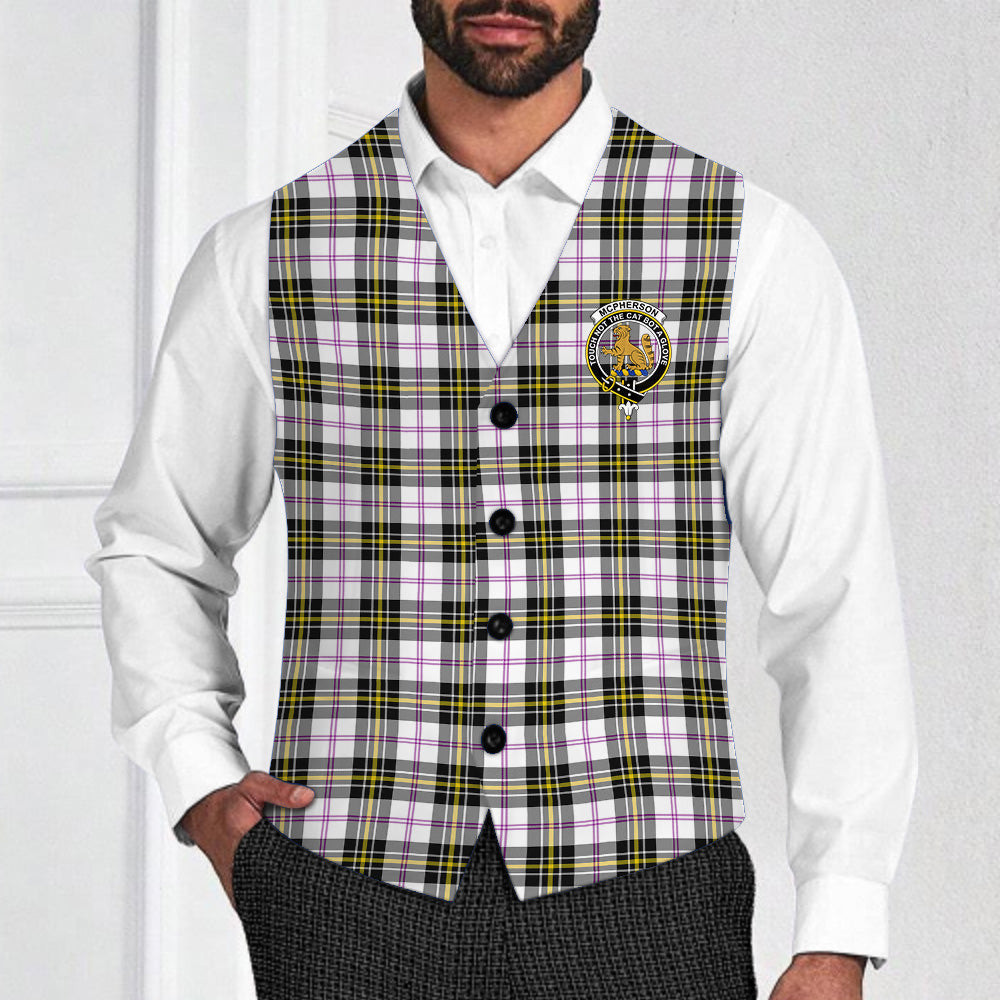 ScotsTee Shop Scottish McPherson Dress Modern Crest Tartan Waistcoat Sleeveless Suit Vest