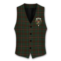 ScotsTee Shop Scottish MacKinnon Hunting 3 Crest Tartan Waistcoat Sleeveless Suit Vest