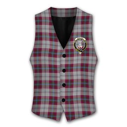ScotsTee Shop Scottish MacLean of Duart Dress 4 Crest Tartan Waistcoat Sleeveless Suit Vest