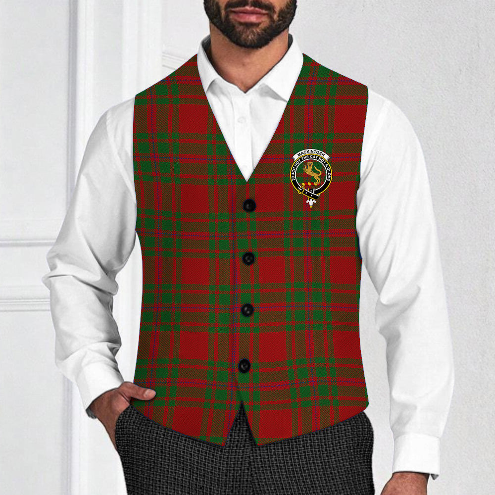 ScotsTee Shop Scottish MacKintosh Red Crest Tartan Waistcoat Sleeveless Suit Vest