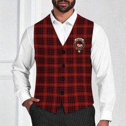 ScotsTee Shop Scottish McDonald of Ardnamurchan Crest Tartan Waistcoat Sleeveless Suit Vest