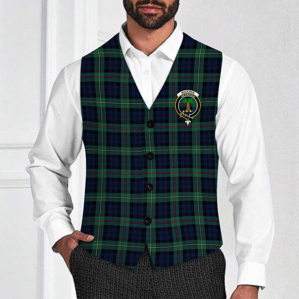 ScotsTee Shop Scottish MacEwen Modern Crest Tartan Waistcoat Sleeveless Suit Vest