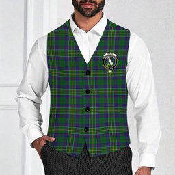 ScotsTee Shop Scottish Hunter of Hunterston Crest Tartan Waistcoat Sleeveless Suit Vest