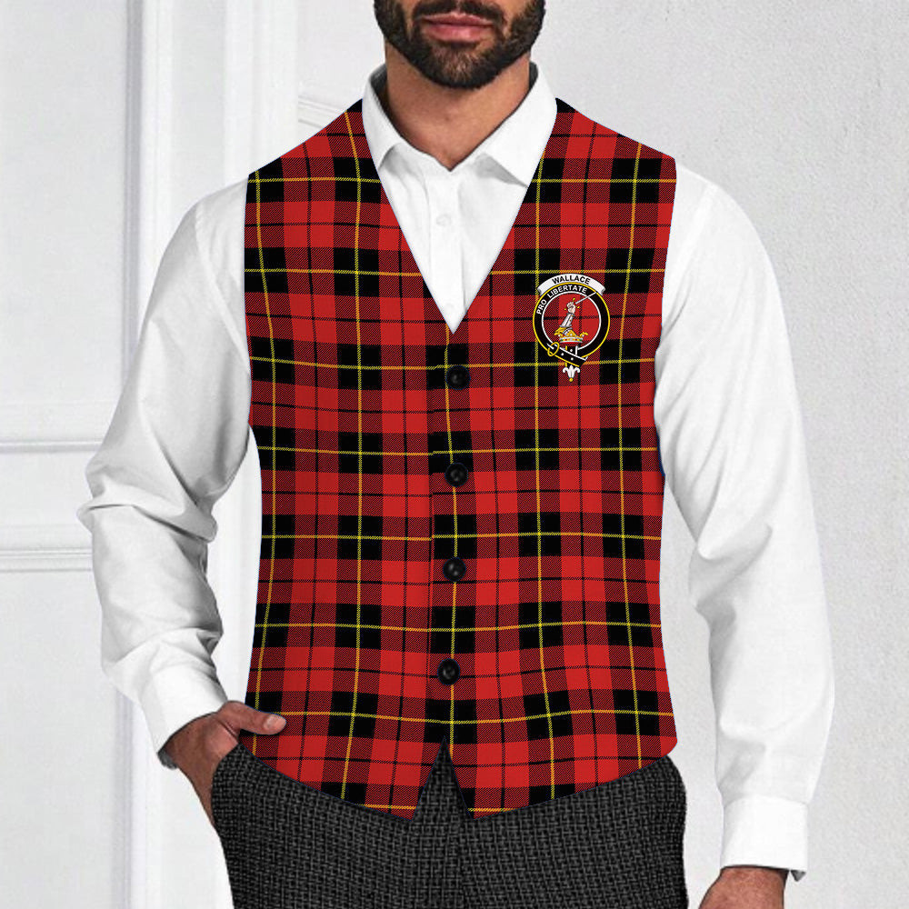 ScotsTee Shop Scottish Wallace Modern Crest Tartan Waistcoat Sleeveless Suit Vest