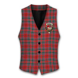 ScotsTee Shop Scottish McDonald of Lochmaddy Modern Crest Tartan Waistcoat Sleeveless Suit Vest