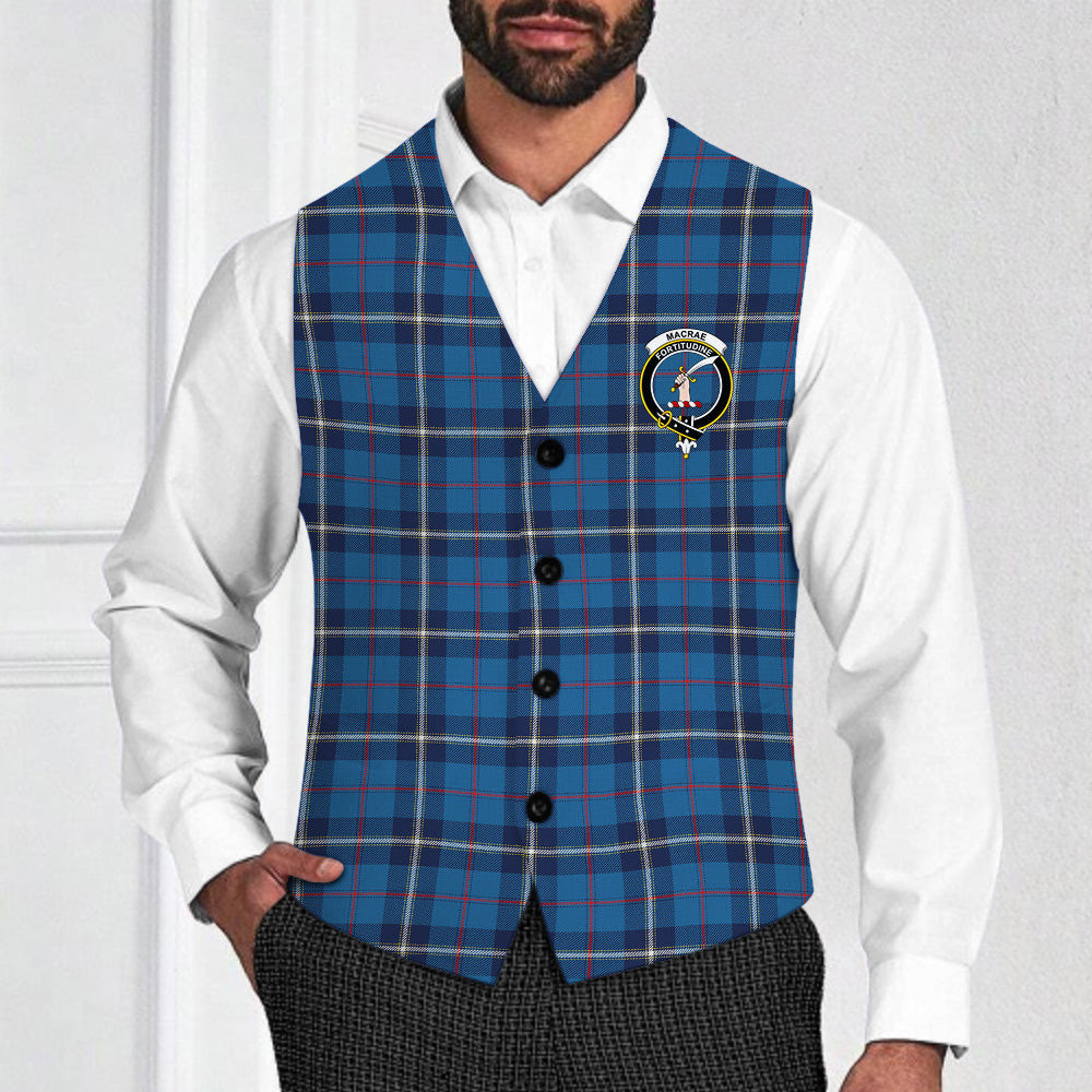 ScotsTee Shop Scottish MacRae of America Modern Crest Tartan Waistcoat Sleeveless Suit Vest