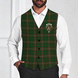 ScotsTee Shop Scottish MacKinnon Hunting 2 Crest Tartan Waistcoat Sleeveless Suit Vest