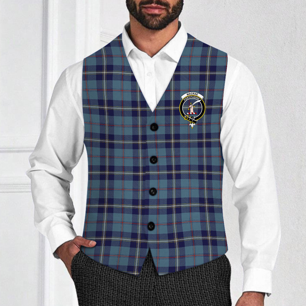ScotsTee Shop Scottish MacRae of America Crest Tartan Waistcoat Sleeveless Suit Vest