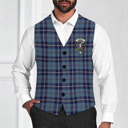 ScotsTee Shop Scottish MacRae of America Crest Tartan Waistcoat Sleeveless Suit Vest