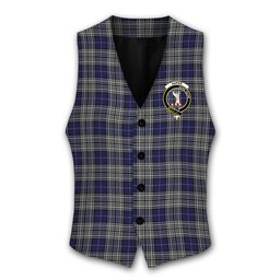 ScotsTee Shop Scottish Napier Crest Tartan Waistcoat Sleeveless Suit Vest
