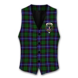 ScotsTee Shop Scottish Russell Modern Crest Tartan Waistcoat Sleeveless Suit Vest