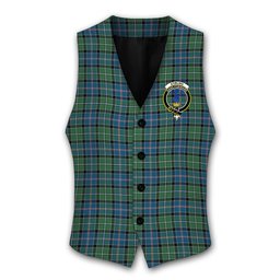 ScotsTee Shop Scottish Stirling Modern Crest Tartan Waistcoat Sleeveless Suit Vest