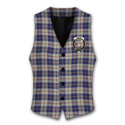 ScotsTee Shop Scottish MacRae of Conchra Crest Tartan Waistcoat Sleeveless Suit Vest