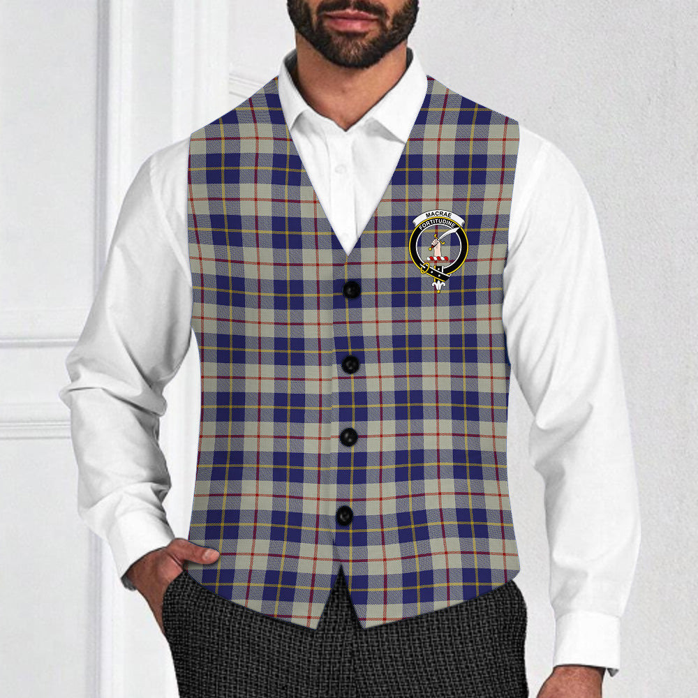 ScotsTee Shop Scottish MacRae of Conchra Crest Tartan Waistcoat Sleeveless Suit Vest