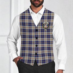 ScotsTee Shop Scottish MacRae of Conchra Crest Tartan Waistcoat Sleeveless Suit Vest