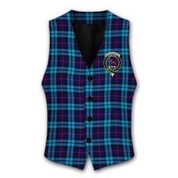 ScotsTee Shop Scottish McCorquodale SC Crest Tartan Waistcoat Sleeveless Suit Vest