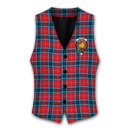 ScotsTee Shop Scottish McTavish Modern Crest Tartan Waistcoat Sleeveless Suit Vest