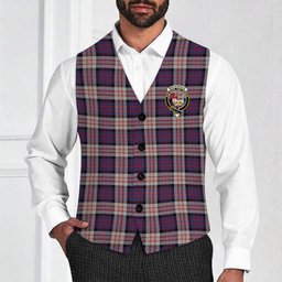 ScotsTee Shop Scottish MacDonald Pattern of Plaids Crest Tartan Waistcoat Sleeveless Suit Vest