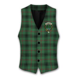 ScotsTee Shop Scottish MacArthur-Fox Modern Crest Tartan Waistcoat Sleeveless Suit Vest