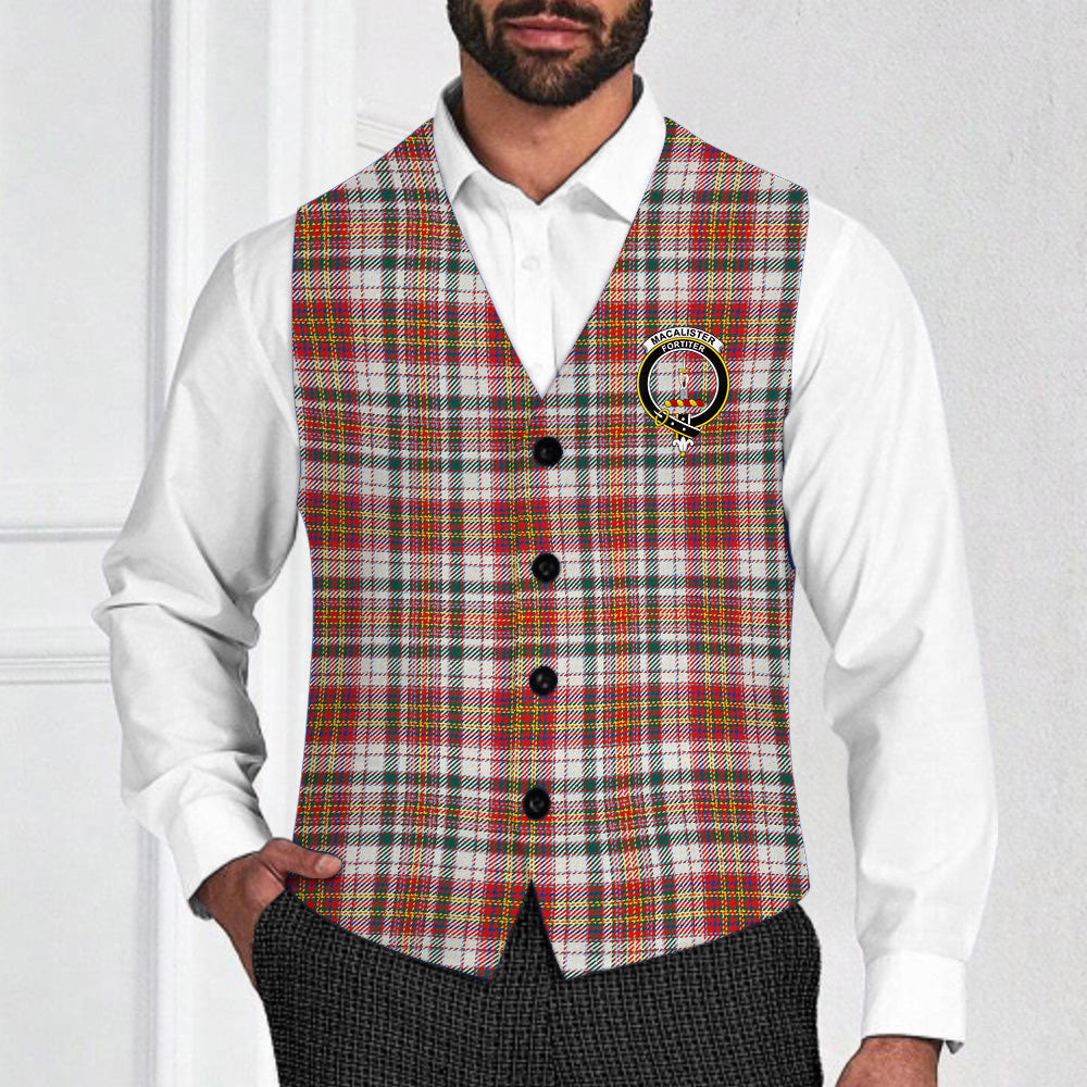 ScotsTee Shop Scottish MacAlister Dress Modern Crest Tartan Waistcoat Sleeveless Suit Vest