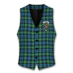ScotsTee Shop Scottish Lyon SC Crest Tartan Waistcoat Sleeveless Suit Vest