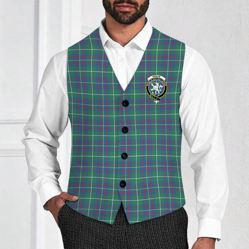ScotsTee Shop Scottish Inglis Ancient Crest Tartan Waistcoat Sleeveless Suit Vest