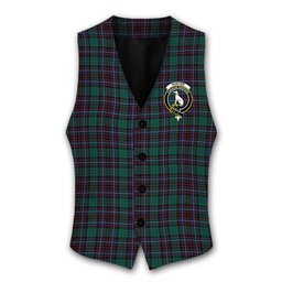 ScotsTee Shop Scottish Hunter of Peebleshire Modern Crest Tartan Waistcoat Sleeveless Suit Vest