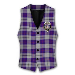 ScotsTee Shop Scottish MacRae Dress Purple 1 Crest Tartan Waistcoat Sleeveless Suit Vest