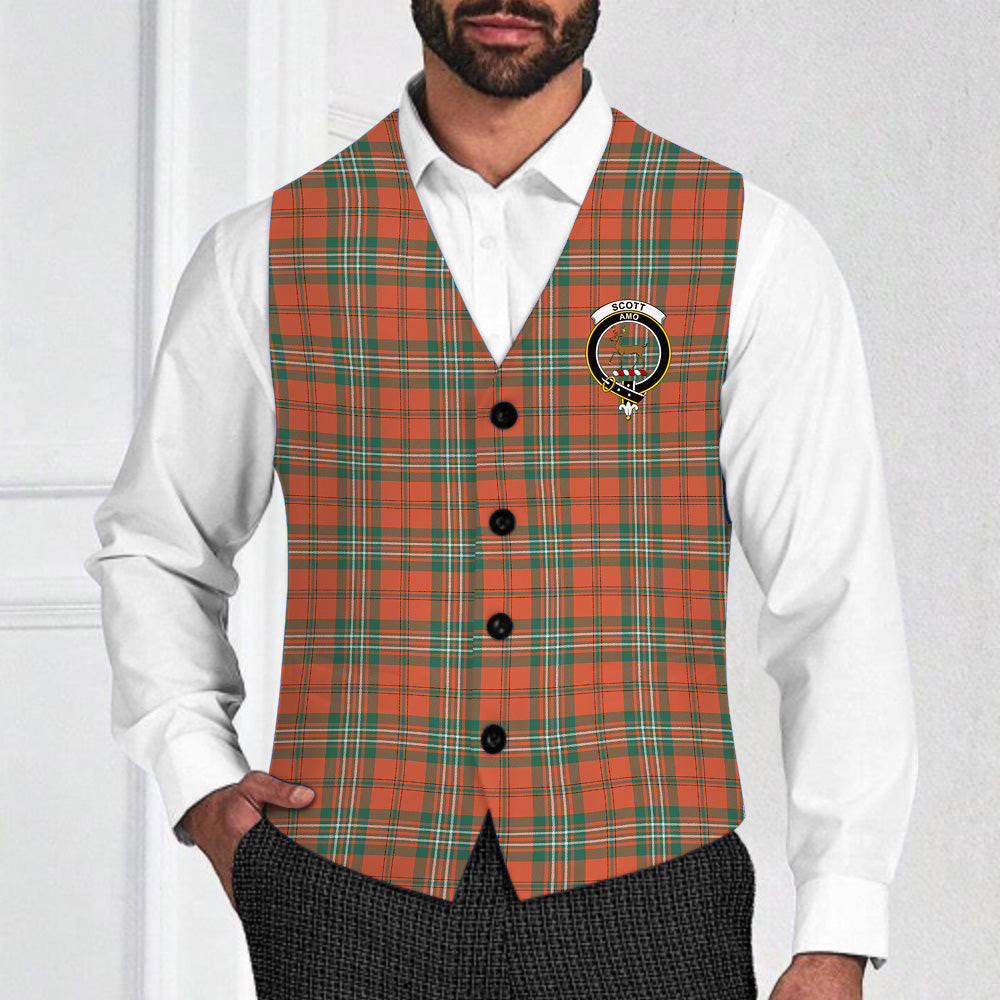 ScotsTee Shop Scottish Scott Ancient Crest Tartan Waistcoat Sleeveless Suit Vest