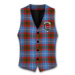 ScotsTee Shop Scottish Pentland Crest Tartan Waistcoat Sleeveless Suit Vest