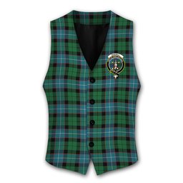 ScotsTee Shop Scottish Russell Ancient Crest Tartan Waistcoat Sleeveless Suit Vest