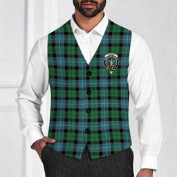 ScotsTee Shop Scottish Russell Ancient Crest Tartan Waistcoat Sleeveless Suit Vest