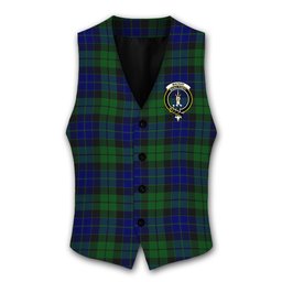 ScotsTee Shop Scottish MacKay 1819 Crest Tartan Waistcoat Sleeveless Suit Vest