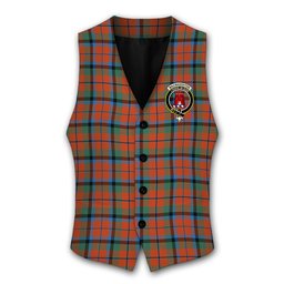 ScotsTee Shop Scottish MacNaughton Ancient Crest Tartan Waistcoat Sleeveless Suit Vest